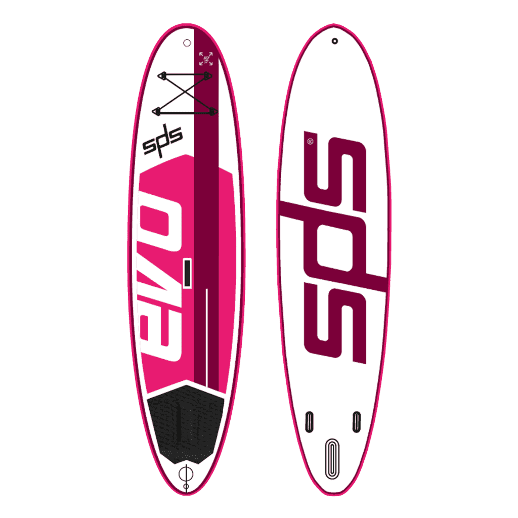 Evo 10’x30”x4” Rosa es un sup ligero y divertido